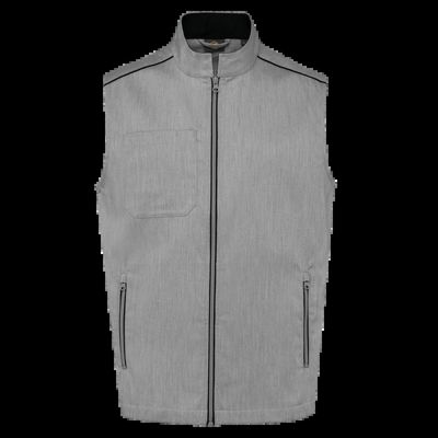 Chaleco hombre con bolsillos Marl Oxford Grey / Black Xl