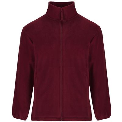 Chaqueta Sudadera Polar Cuello Alto Granate S