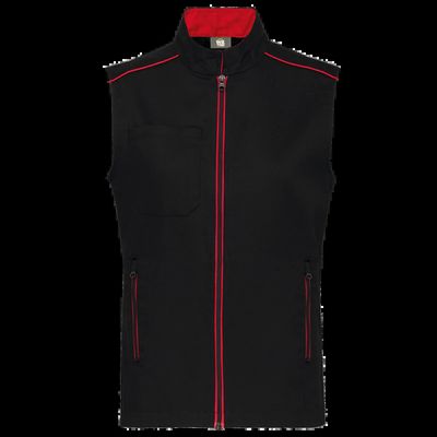 Chaleco hombre con bolsillos Black / Red Xl