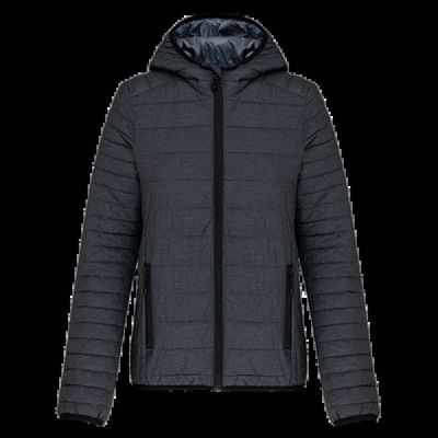 Chaqueta ligera con capucha mujer Marl Dark Grey M