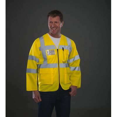 Chaqueta alta visibilidad con tiras reflectantes