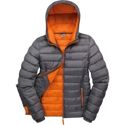 Chaqueta nylon acolchada mujer Grey / Orange Xl