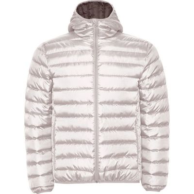 Chaqueta Acolchada Hombre con Capucha Blanco Vintage M