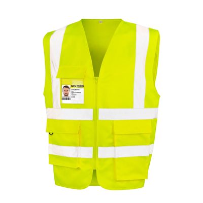 Chaleco tiras reflectantes Fluorescent Yellow S