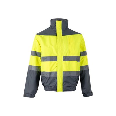 Chaqueta bicolor acolchada con bandas reflectantes
