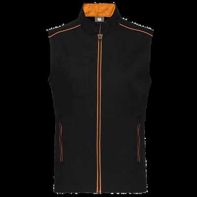 Chaleco hombre con bolsillos Black / Orange L