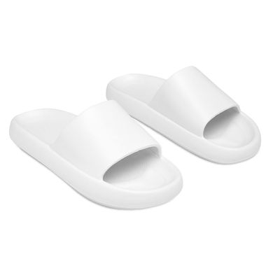 Chanclas unisex con tira en empeine talla 44-45 Blanco