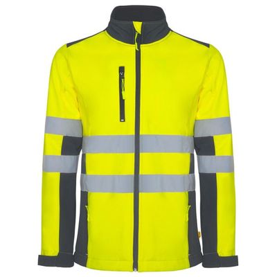 Chaqueta Softshell Alta Visibilidad Cuello Alto
