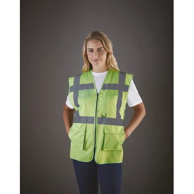 Chaleco alta visibilidad reflectante con bolsillos