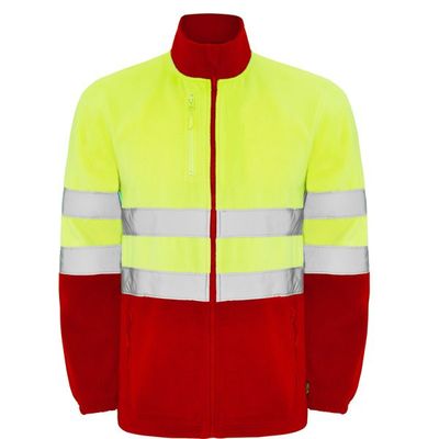 Chaqueta Polar Alta Visibilidad Rojo Laboral/Amarillo Flúor Xl