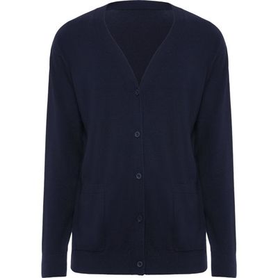 Chaqueta Punto con Botones Escote V de Mujer