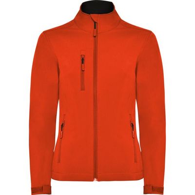 Chaqueta Softshell Mujer con Forro Polar Naranja Fuego Xl