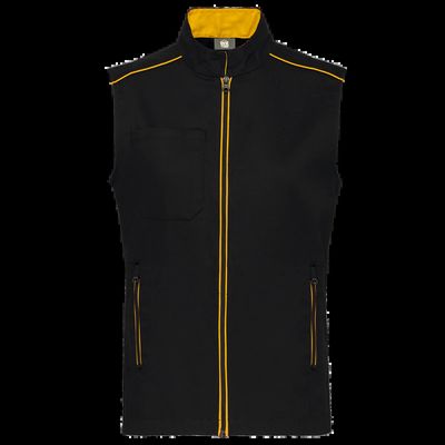 Chaleco hombre con bolsillos Black / Yellow S
