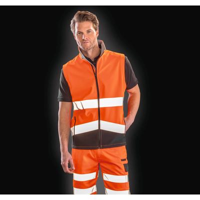 Chaleco Softshell Reflectante Impermeable Fluorescent Orange / Black S