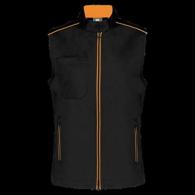 Chaleco mujer con bolsillos Black / Orange Xl