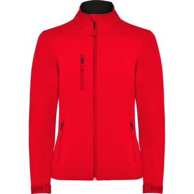 Chaqueta Softshell Mujer con Forro Polar Rojo Xl