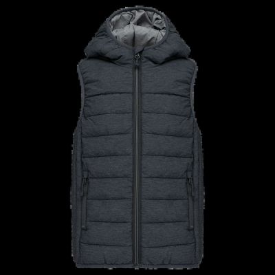 Chaleco acolchado con capucha niño Marl Dark Grey 12/14 Ans