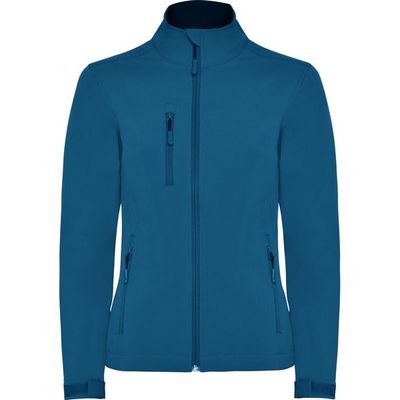 Chaqueta Softshell Mujer con Forro Polar Azul Luz De Luna L