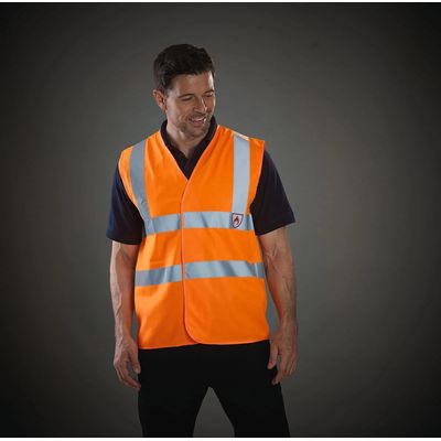 Chaleco alta visibilidad protección calor y llamas Hi Vis Orange S