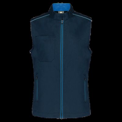 Chaleco mujer con bolsillos Navy / Light Royal Blue L