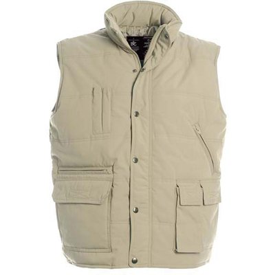 Chaleco acolchado con bolsillos Beige Xl