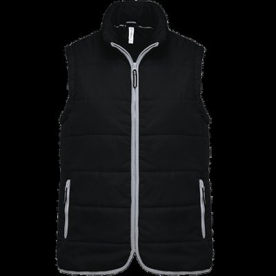 Chaleco acolchado con bolsillos y cremallera Black M