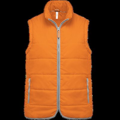 Chaleco acolchado con bolsillos y cremallera Orange L