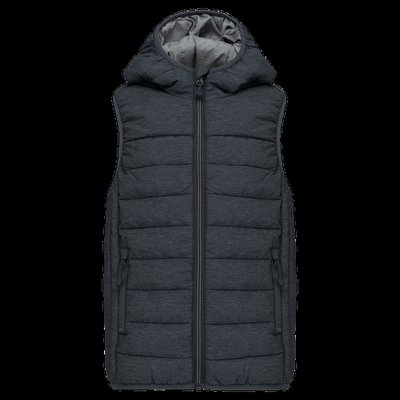 Chaleco acolchado con capucha niño Marl Dark Grey 6/8 Ans
