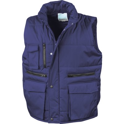 Chaleco acolchado Hidrófugo y cortaviento Royal Blue M