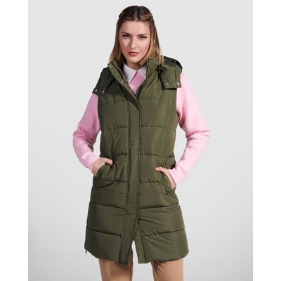 Chaleco acolchado de mujer cuello alto