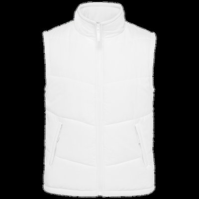 Chaleco acolchado unisex con forro polar White L