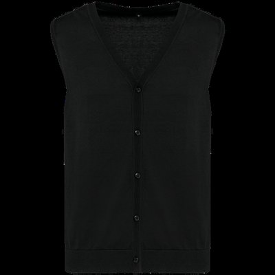 Chaleco de algodón ajustado Black M