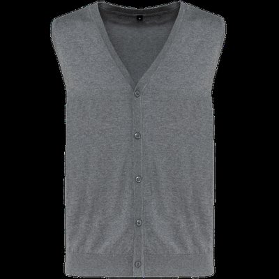 Chaleco de algodón ajustado Grey Heather 3XL