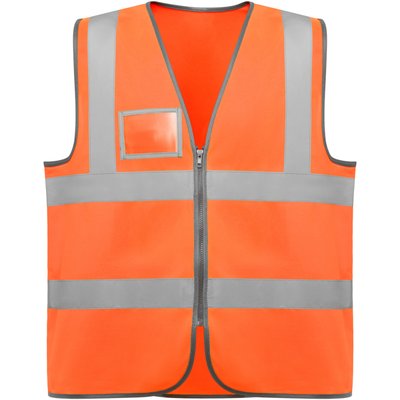Chaleco Alta Visibilidad con Bolsillo ID NARANJA FLUOR M-L