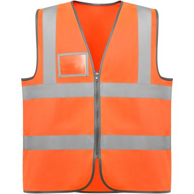 Chaleco Alta Visibilidad con Bolsillo ID NARANJA FLUOR M-L