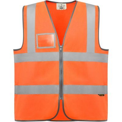 Chaleco Alta Visibilidad con Bolsillo ID Naranja Fluor Xl-2Xl
