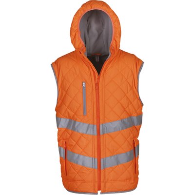 Chaleco de alta visibilidad de forro polar y acolchado Hi Vis Orange XXL