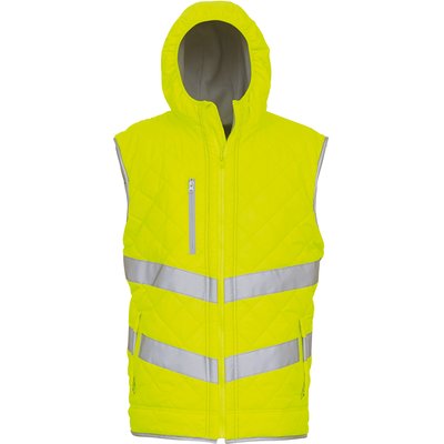 Chaleco de alta visibilidad de forro polar y acolchado Hi Vis Yellow 3XL