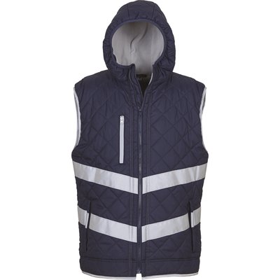 Chaleco de alta visibilidad de forro polar y acolchado Navy M