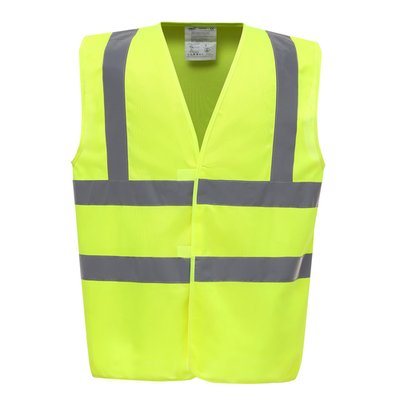 Chaleco alta visibilidad poliéster Velcro Hi Vis Yellow L