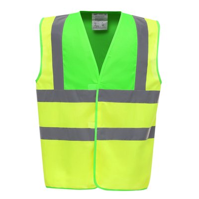 Chaleco alta visibilidad poliéster Velcro Lime / Hi Vis Yellow M