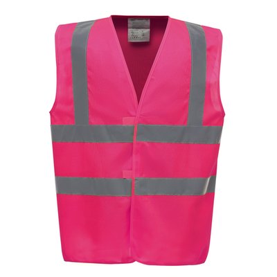 Chaleco alta visibilidad poliéster Velcro Pink 3XL