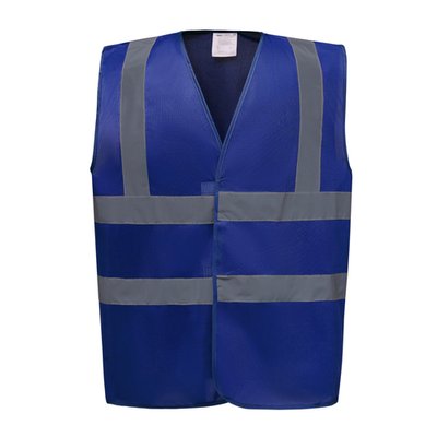 Chaleco alta visibilidad poliéster Velcro Royal Blue XXL