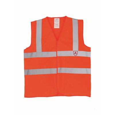 Chaleco alta visibilidad protección calor y llamas Hi Vis Orange XL