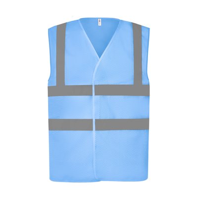 Chaleco alta visibilidad reciclado Sky Blue XL