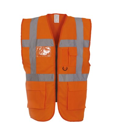 Chaleco alta visibilidad reflectante con bolsillos Hi Vis Orange L