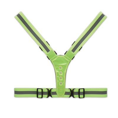Chaleco Arnes Reflectante con LEDs Verde Fluorescente