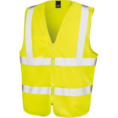 Chaleco con cremallera y bandas reflectantes Fluorescent Yellow S/M