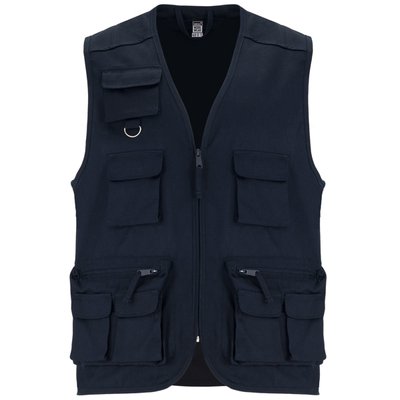 Chaleco de Trabajo con Cremallera Marino 2XL