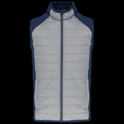 Chaleco deportivo unisex Marl Grey / Sporty Navy XL
